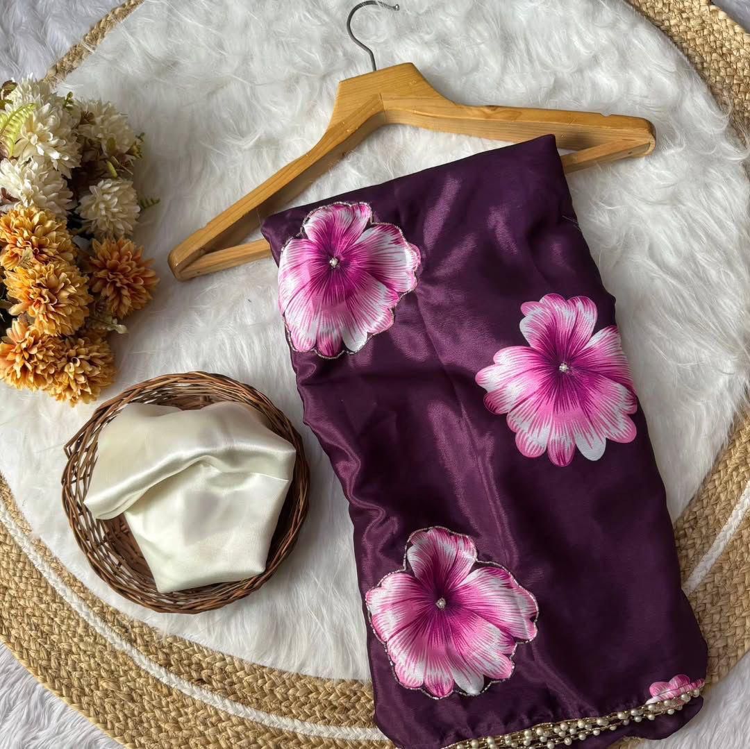 Hand work Soft Chinnon Silk buget friendly