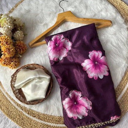 Hand work Soft Chinnon Silk buget friendly