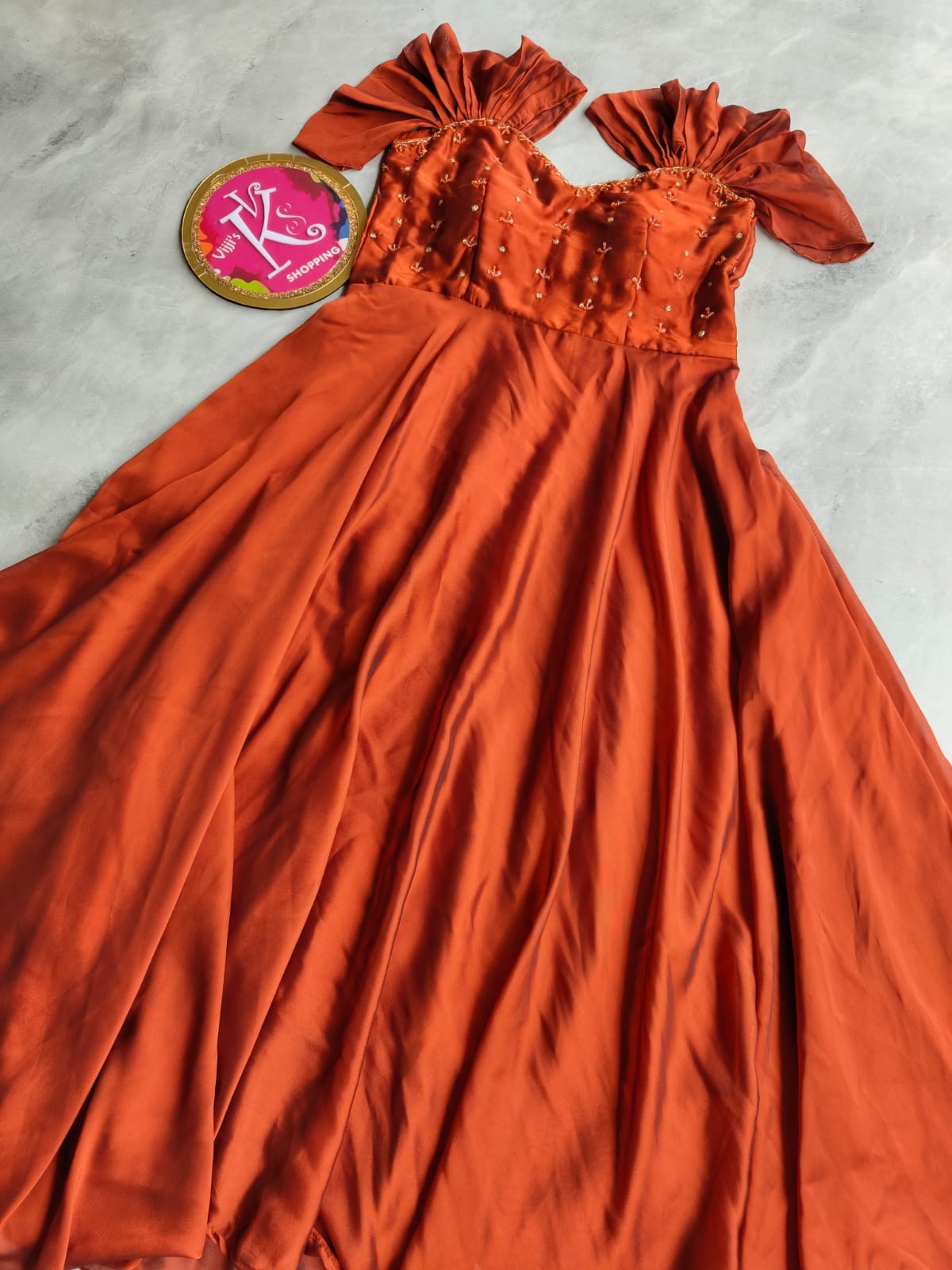 Soft rangoli silk gowns