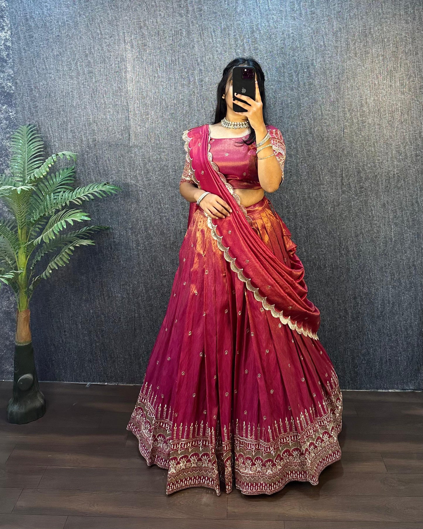 Festival Lehenga South tisuuse silk embroidery sequin work