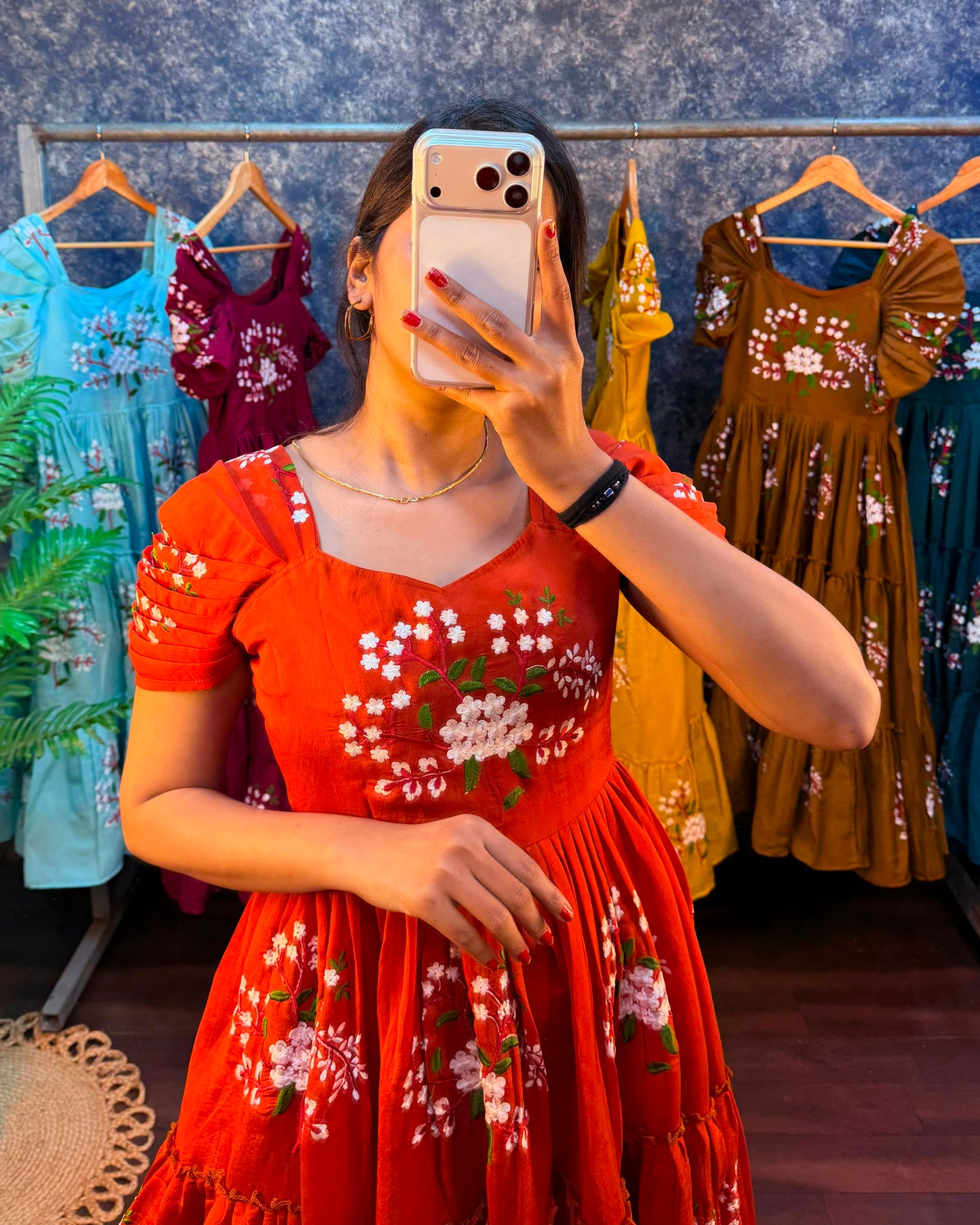 South mull cotton embroidery cafe gowns