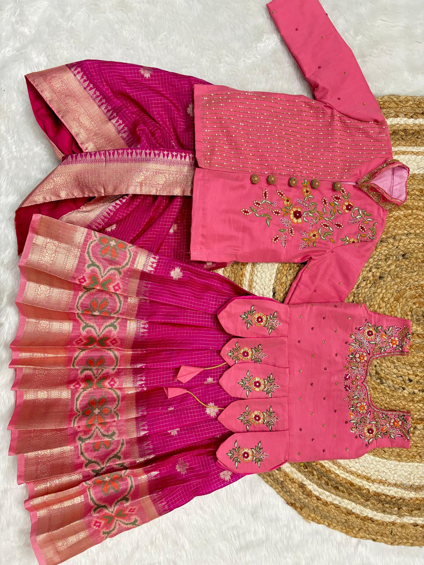 Pure maggam Sankranthi special  kids boys and girl festival sets