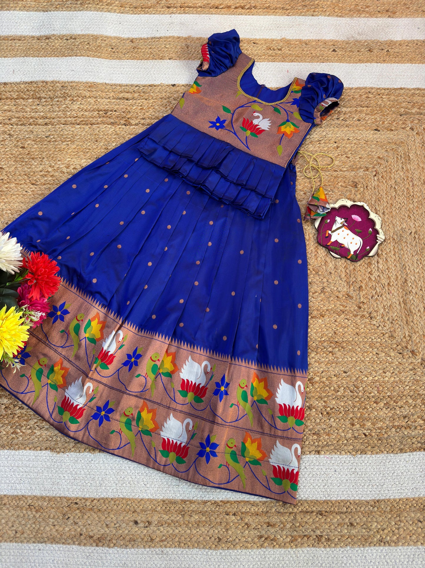 Kids cute paithani temple wear sets