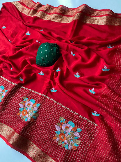 chinon chiffon luxe classic sarees