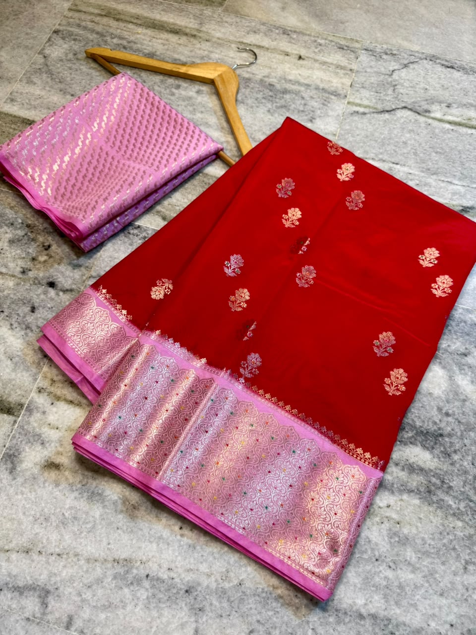Banarasi katan zari soft fab budget sarees