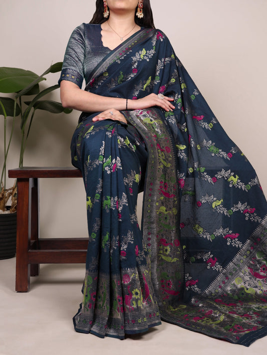 Vintage weaving stylish traditional saree