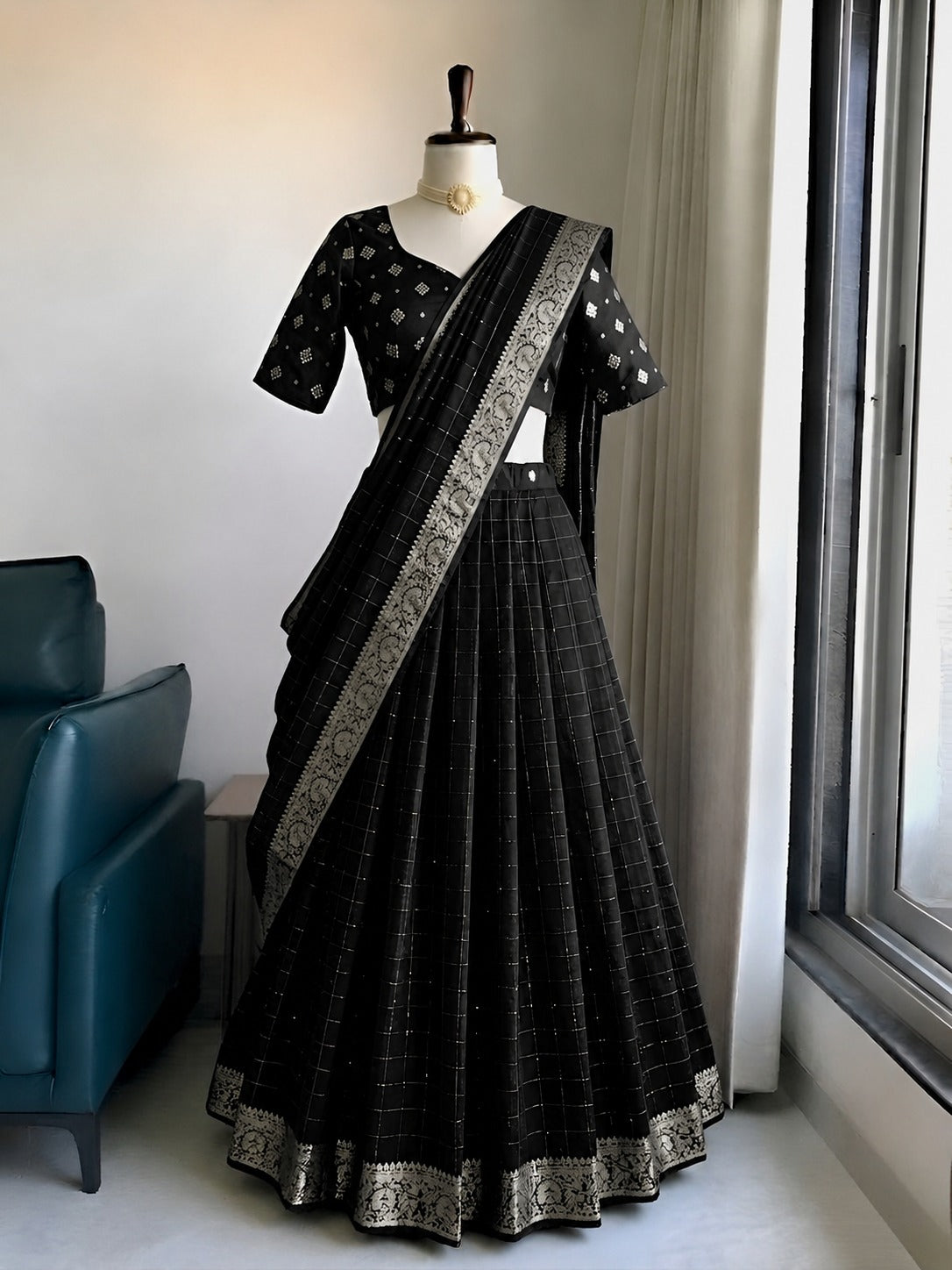Viscose butta Georgette Designer  lehenga