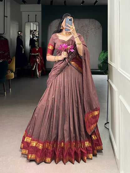 Diwali Pure Chanderi Zari
Lehenga