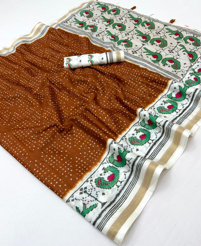 Cotton tissue budget saree