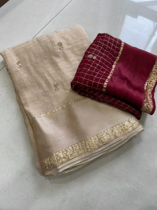 Trendy Georgette saree with sequence work