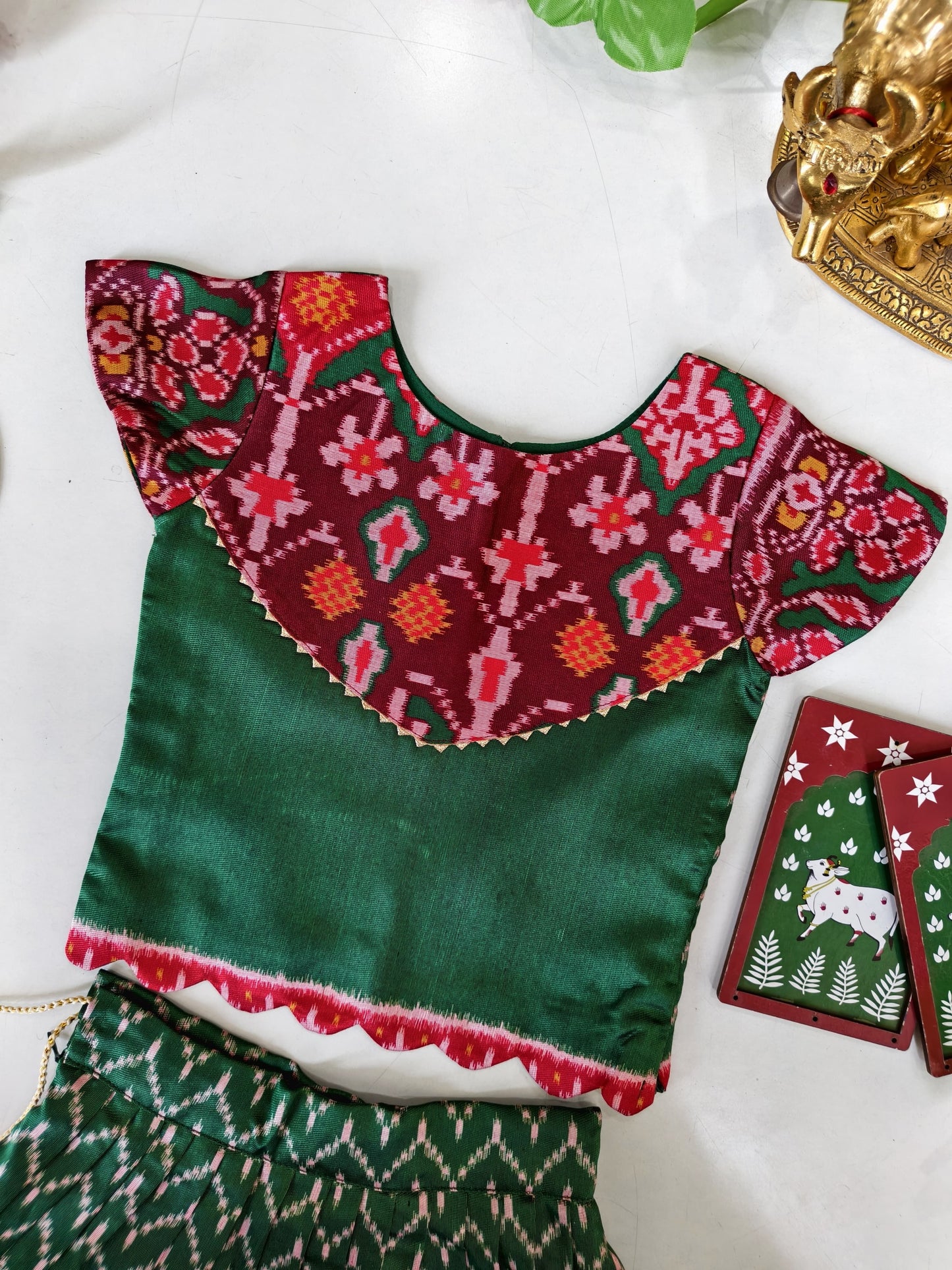 Patola silk blend cute kids skirts