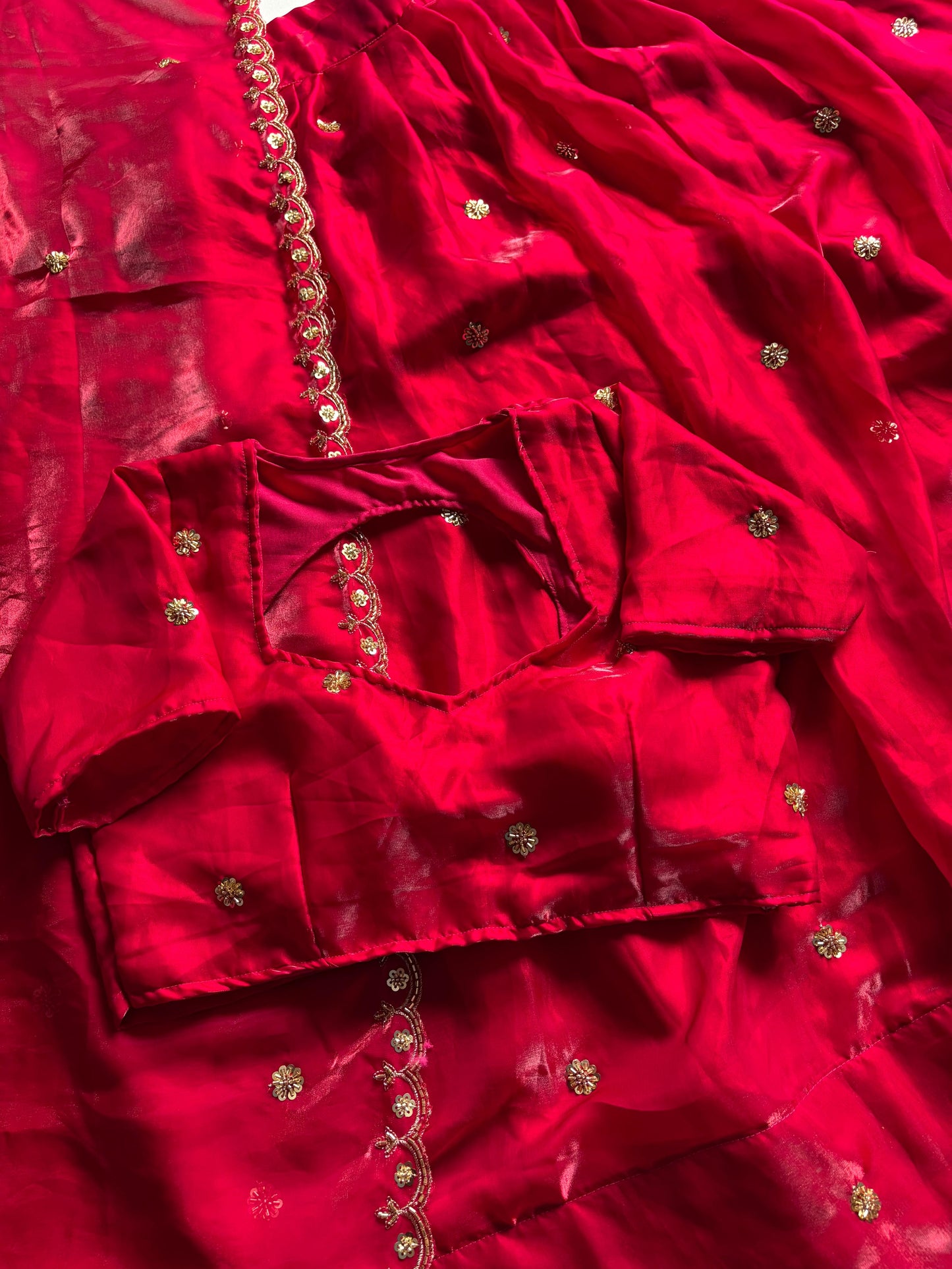 Pure premium silk lehenga  with Unstitched blouse