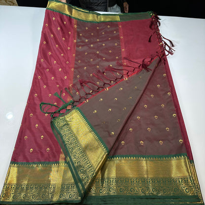 Vintage semi Gadwal traditional pattu sarees