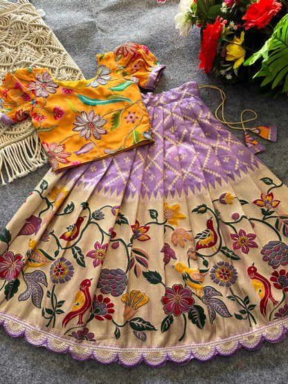 Kids Dola silk festival pavada sets