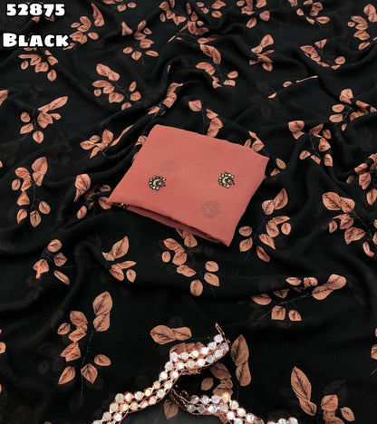 Trending soft weightless chiffon floral sarees