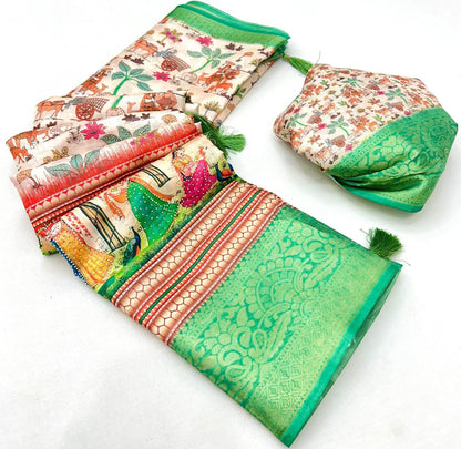 Soft digital budget dolls silk seroski saree