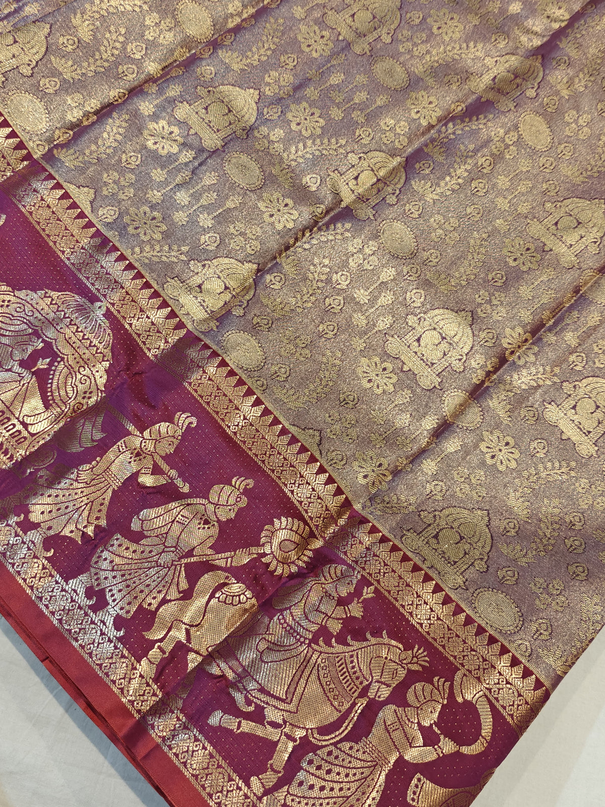 Semi kanchi Pattu traditional festival saree