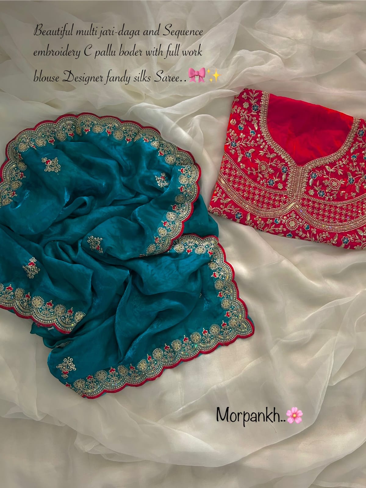 Budget fancy silk Designer work saree