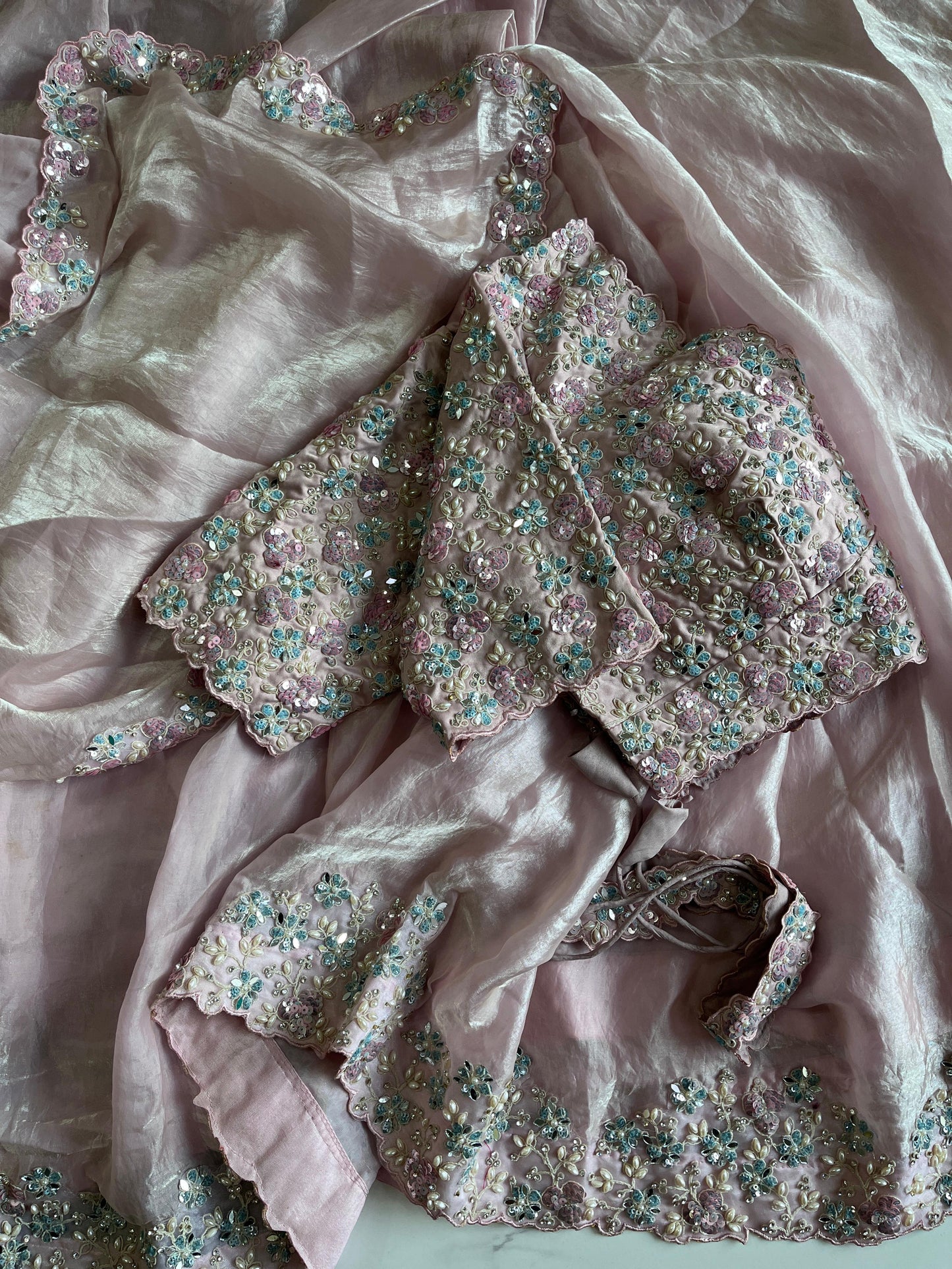 Luxe 1 min ready to wear saree with stitched blouse