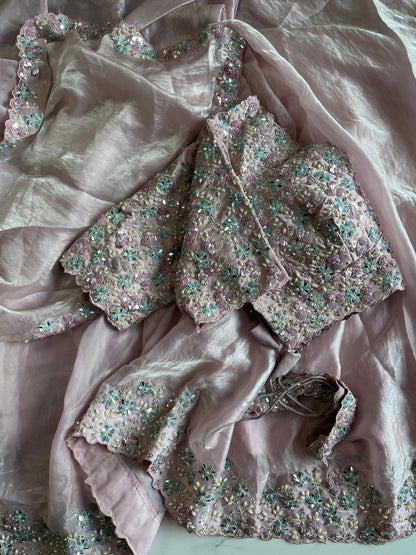 Luxe 1 min ready to wear saree with stitched blouse