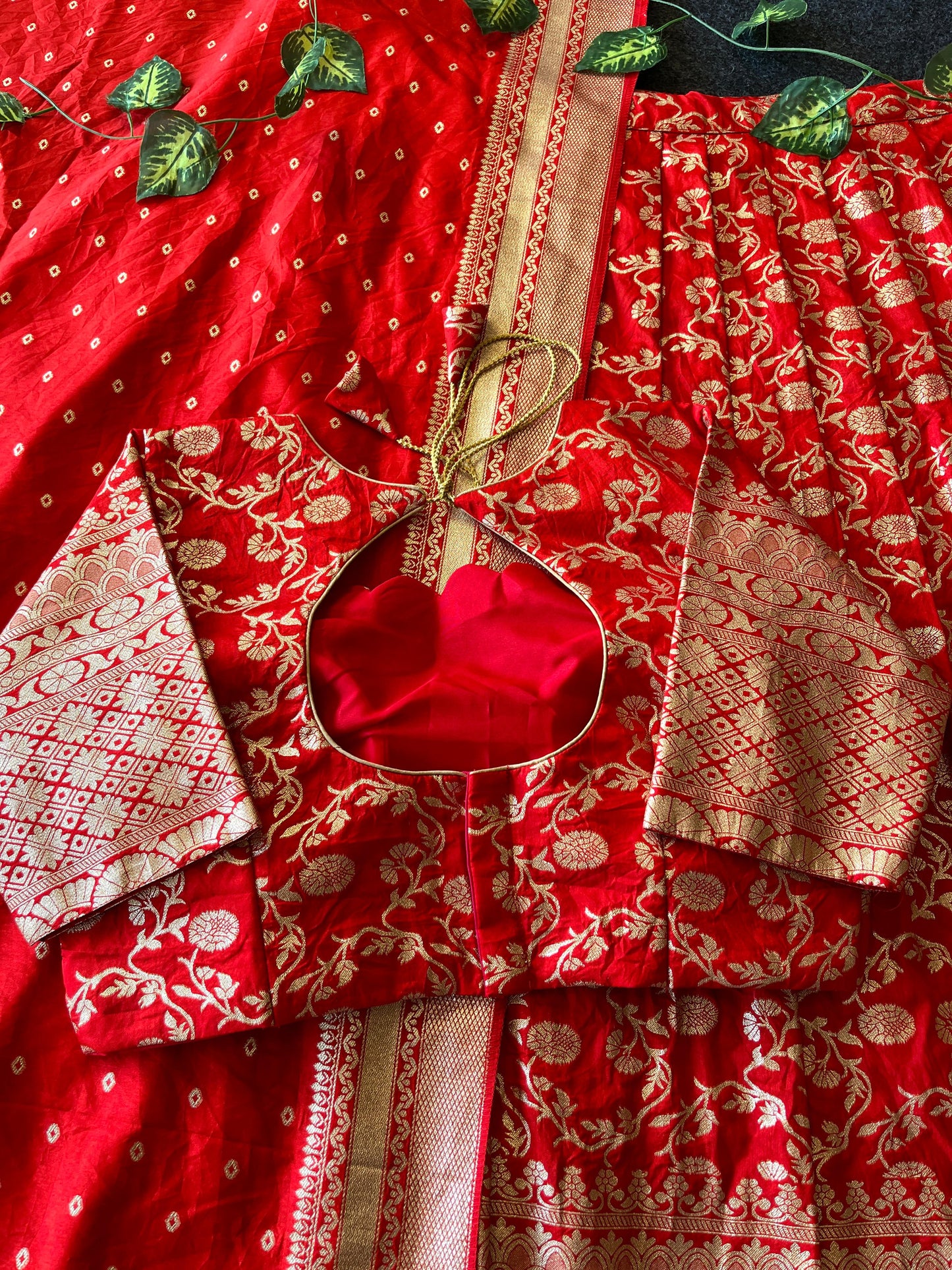 Pattu style south Indian festival lehenga for Ugadi