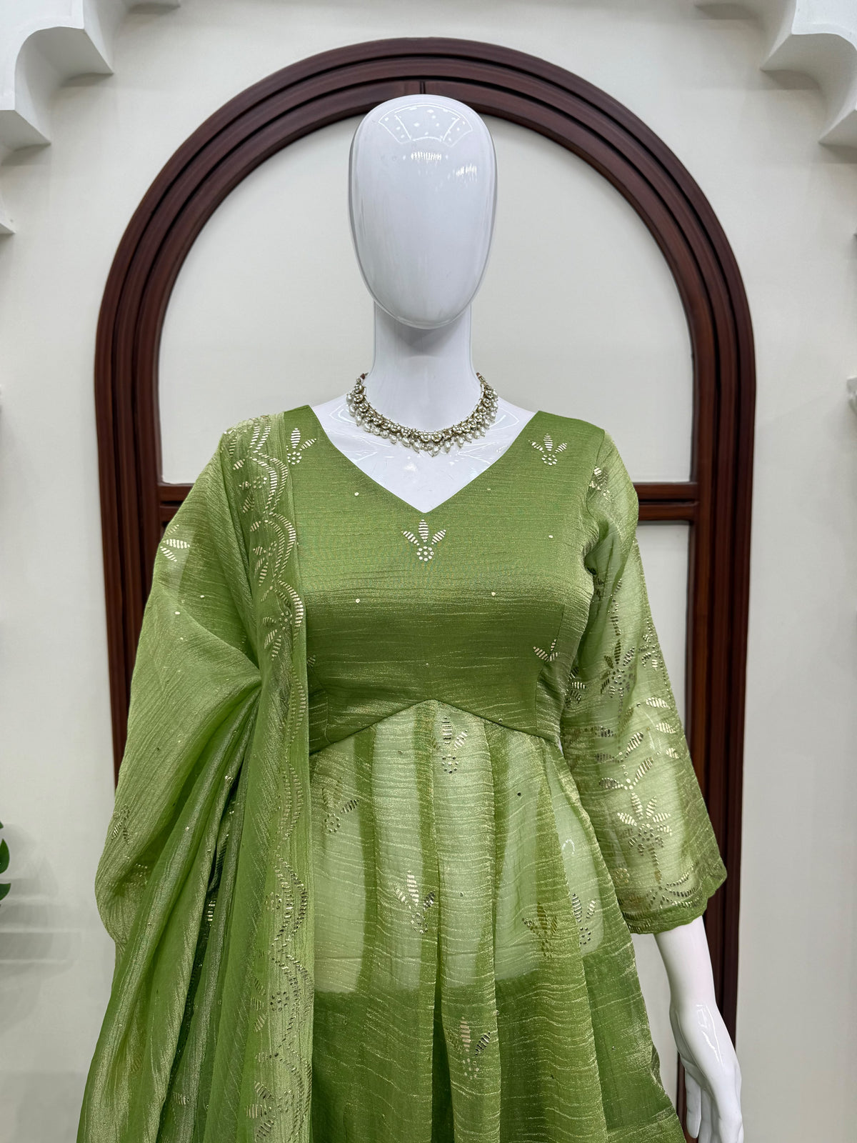 3 in one salsa silk Anarakali style gown
