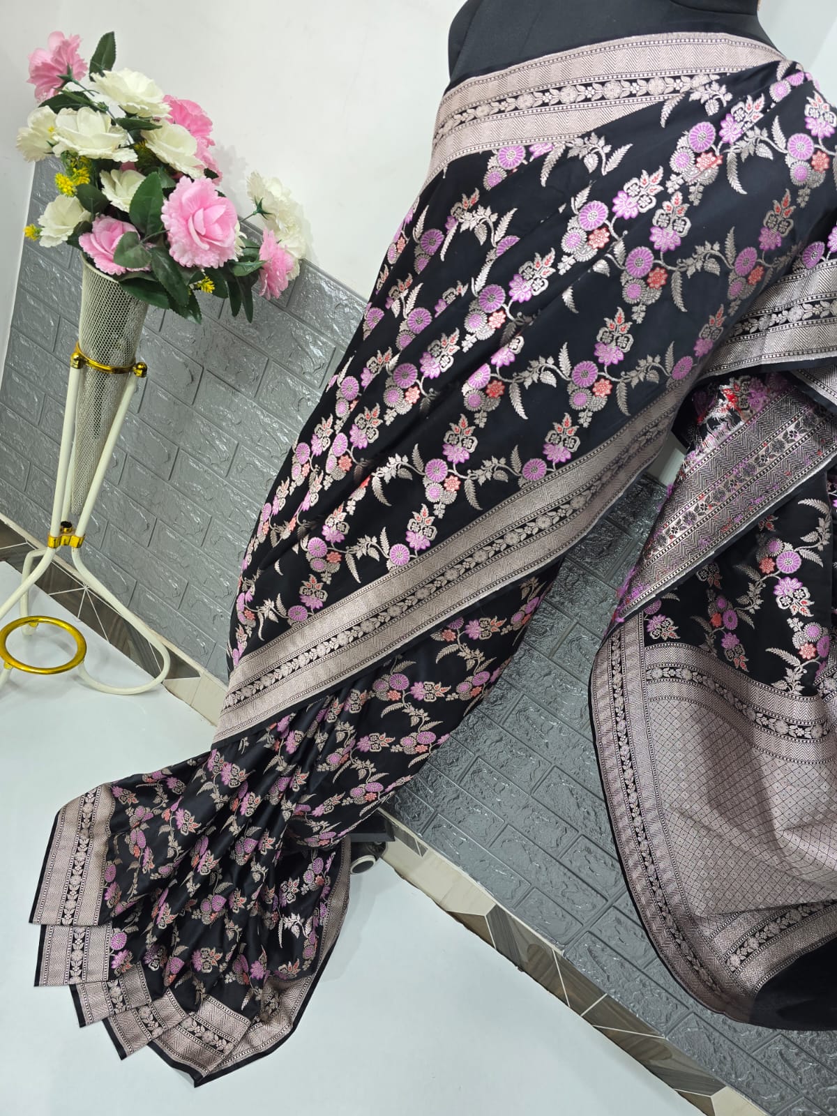 Premium like traditional Mashru Katan satin saree