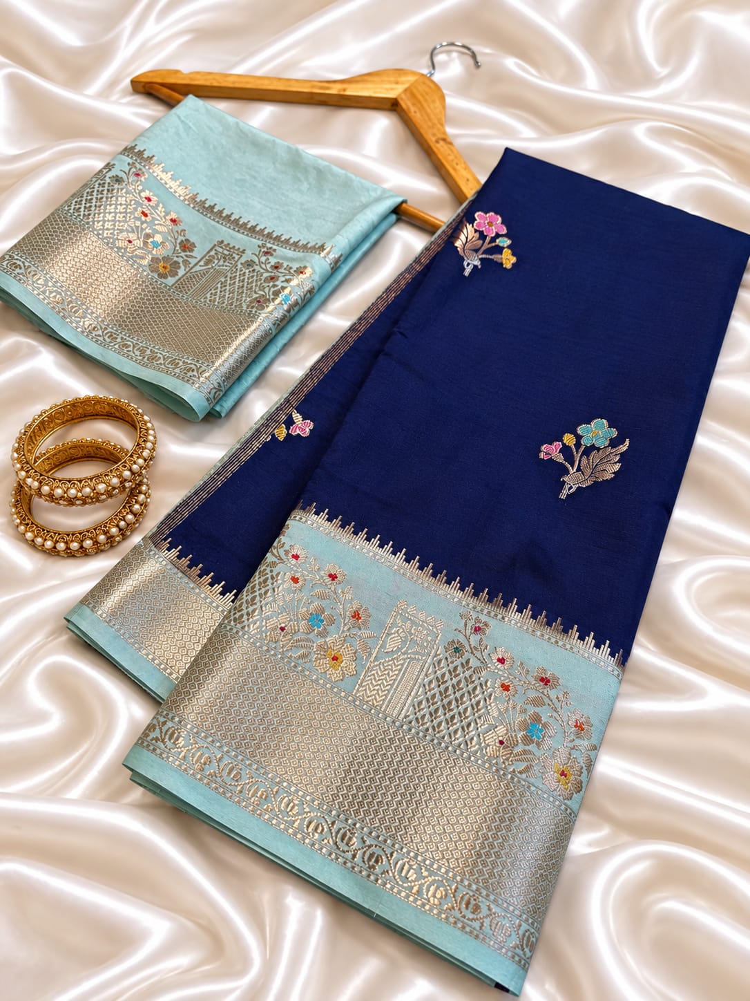 Banarasi katan silk zari butti budget saree