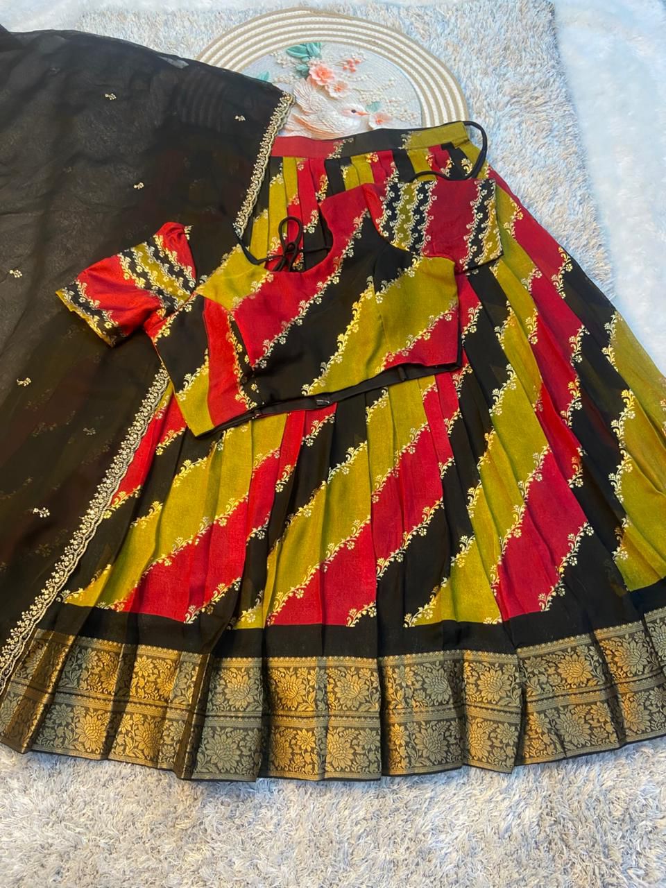 Soft Marshmellow silk budget lehenga set