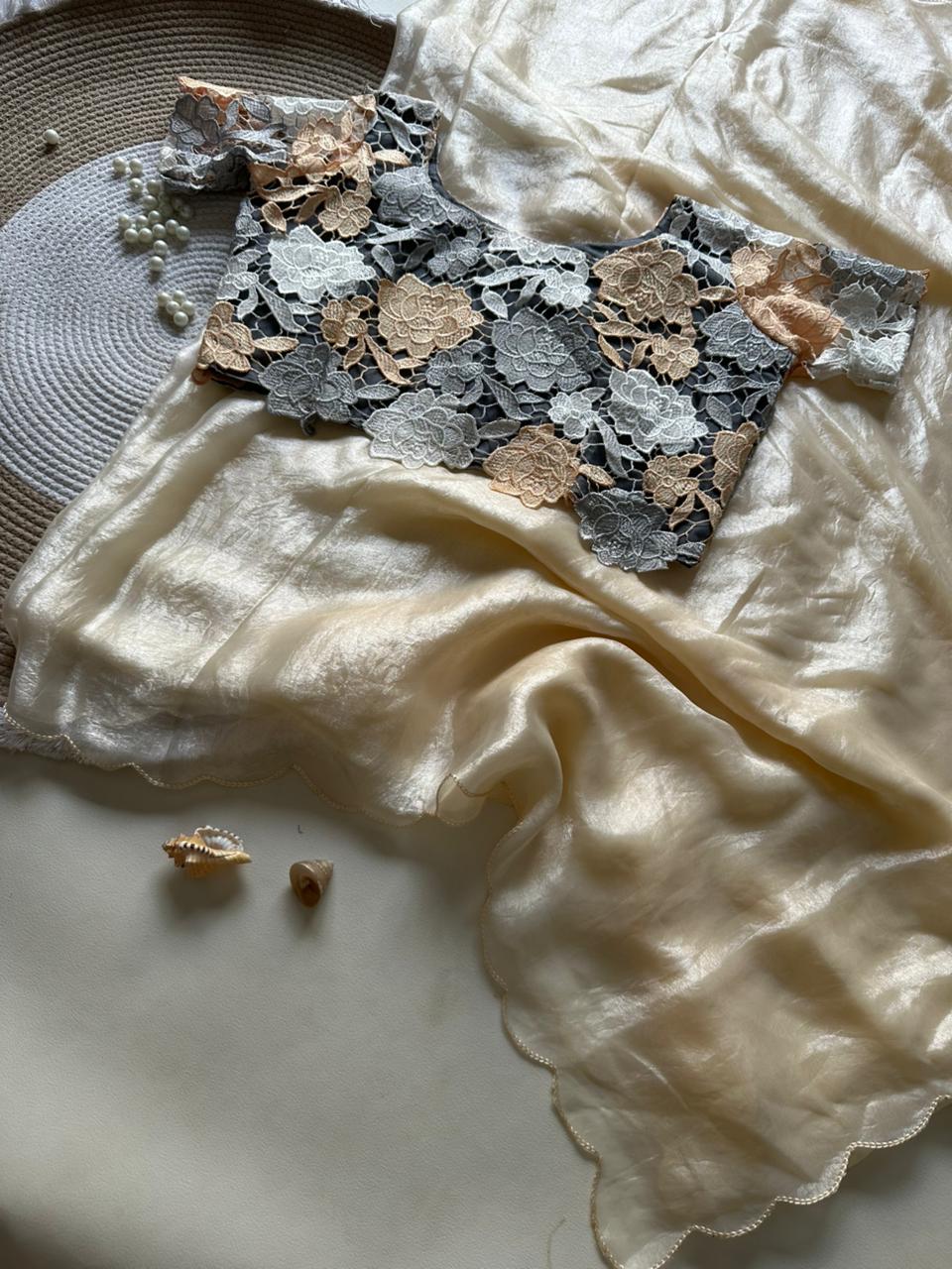 Soft and space silk Trendy Saree