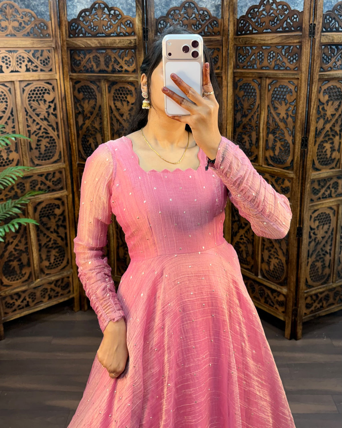 South Salsa Silk Gown with Dupatta