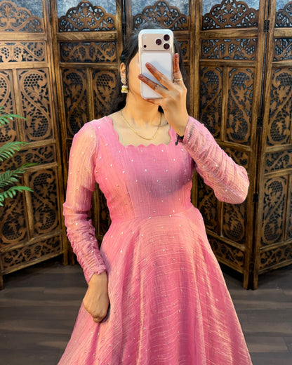 South Salsa Silk Gown with Dupatta