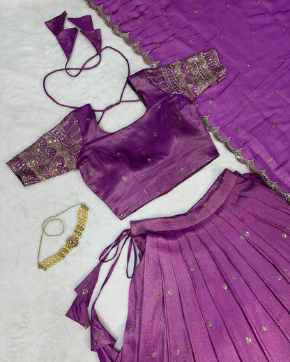 Festival Lehenga South tisuuse silk embroidery sequin work