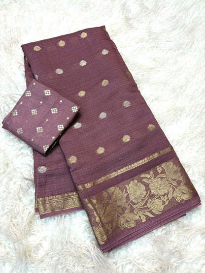 Kota doriya Rose trending traditional saree