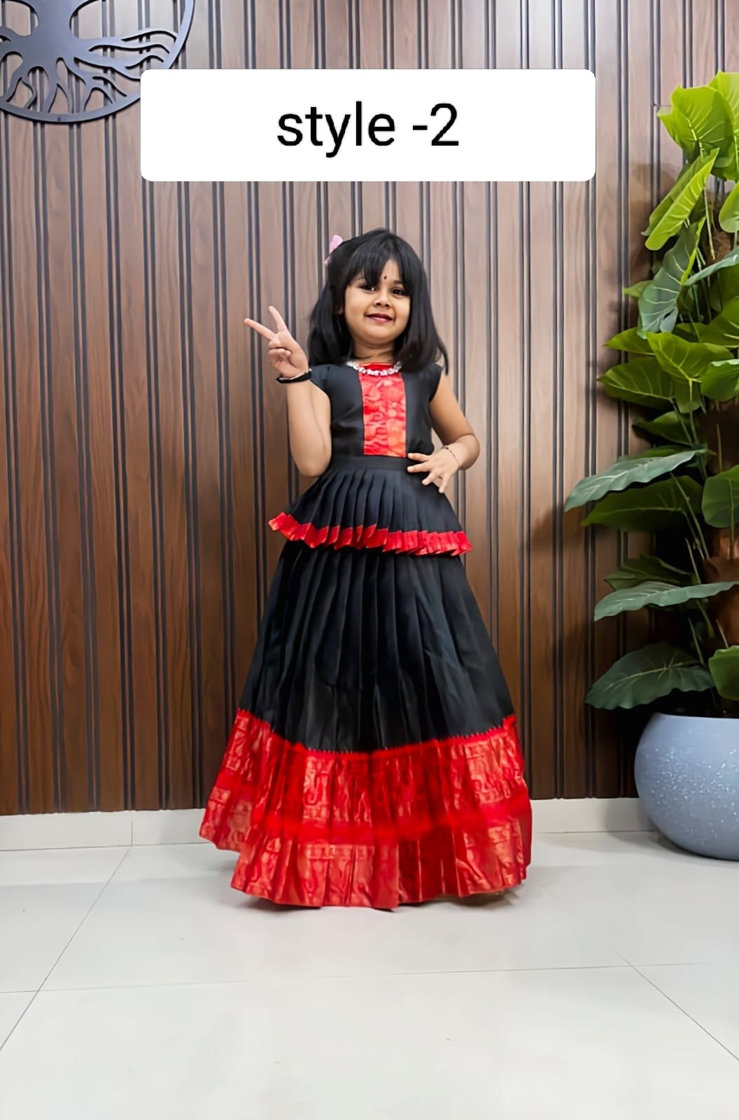 Kids 3 in one model cute gown sets