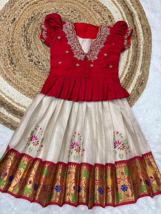 Traditional wear kids maggam brother and sister sets