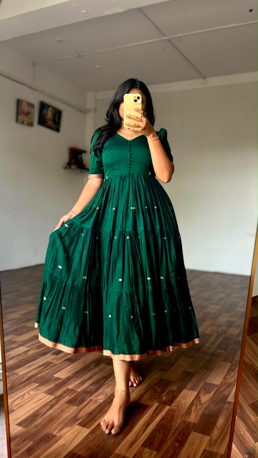 Narayanpet Mercerized Cotton tradition Gown