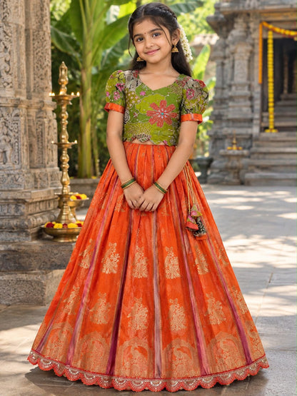 Kids cute georgette traditional sets