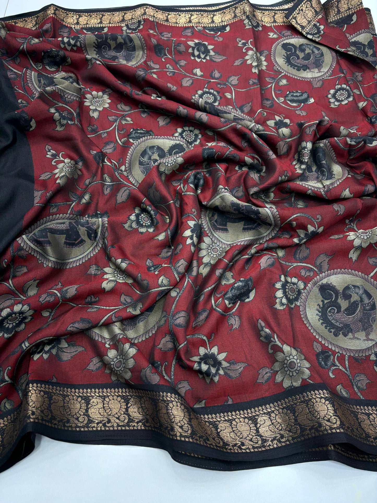 Budget friendly Kalamkari Dola
Silk saree