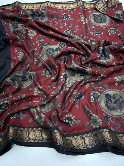 Budget friendly Kalamkari Dola
Silk saree