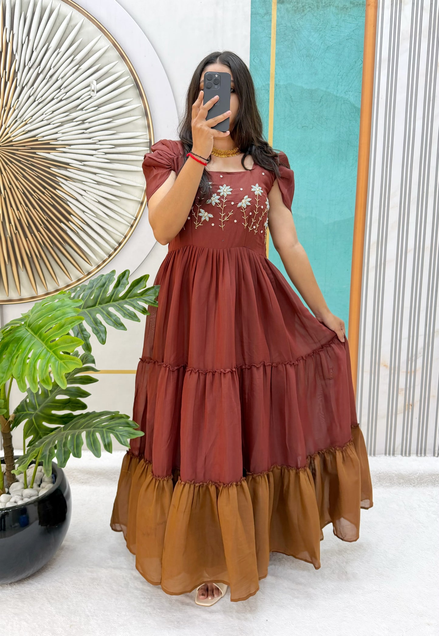 Café mull cotton designer gowns
