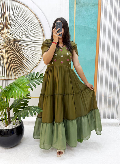 Café mull cotton designer gowns