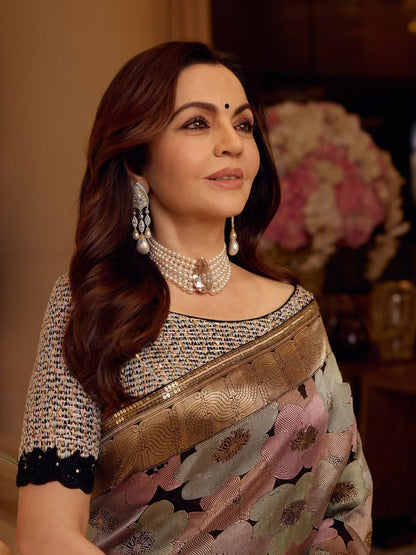 Nita Ambani Mam's Inspired Banarasi panchmina Katan silk