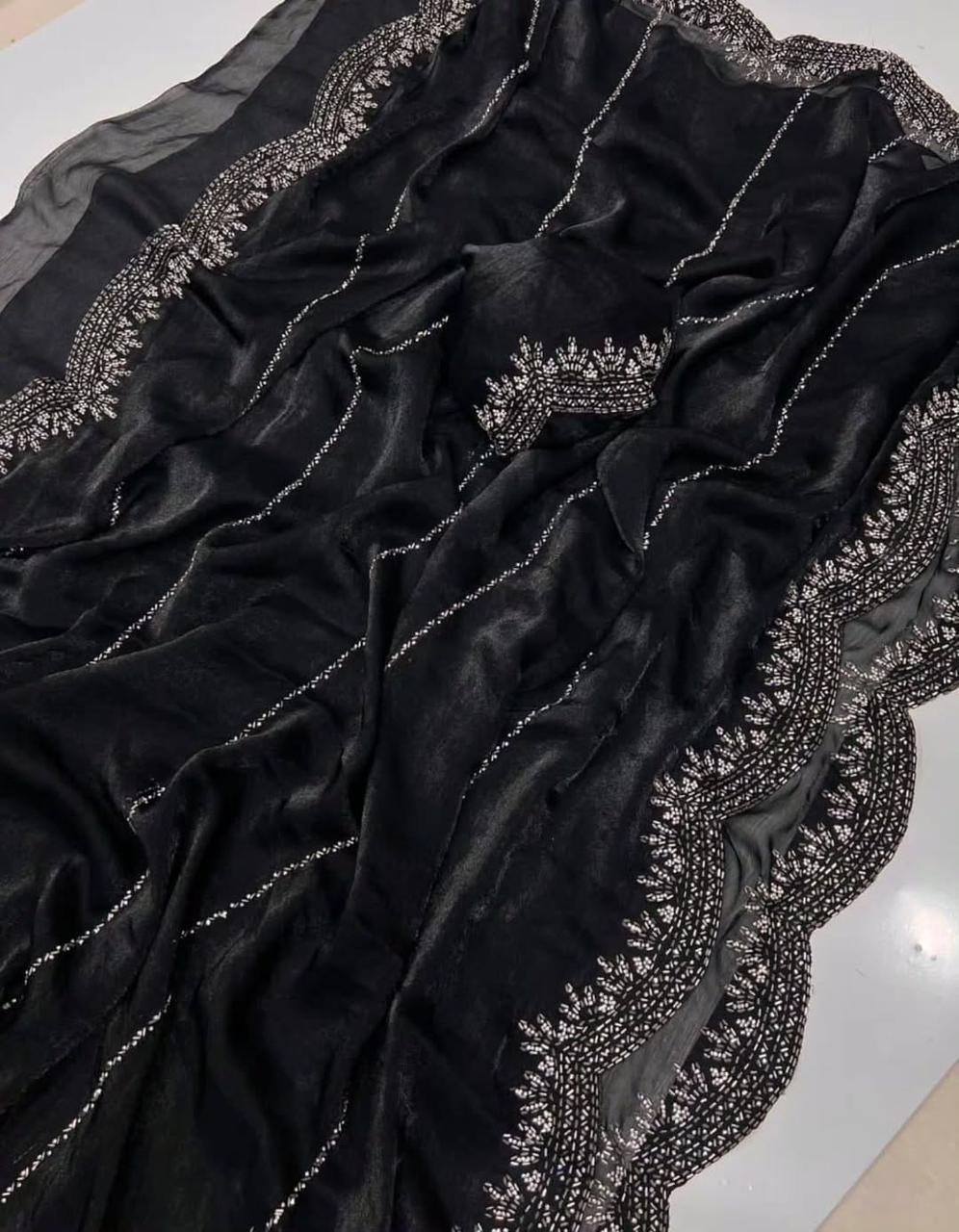 Chiffon work saree