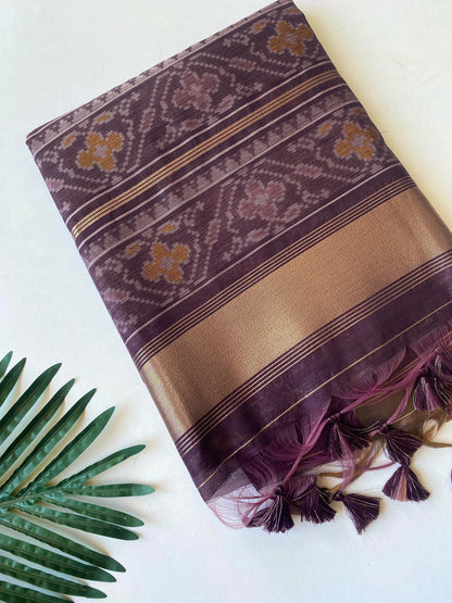 Tussar Patola ikkat budget saree