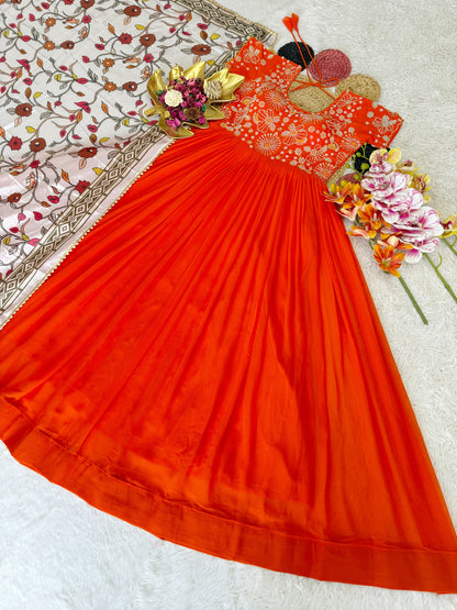 Trending Maggam work soft georgette gowns