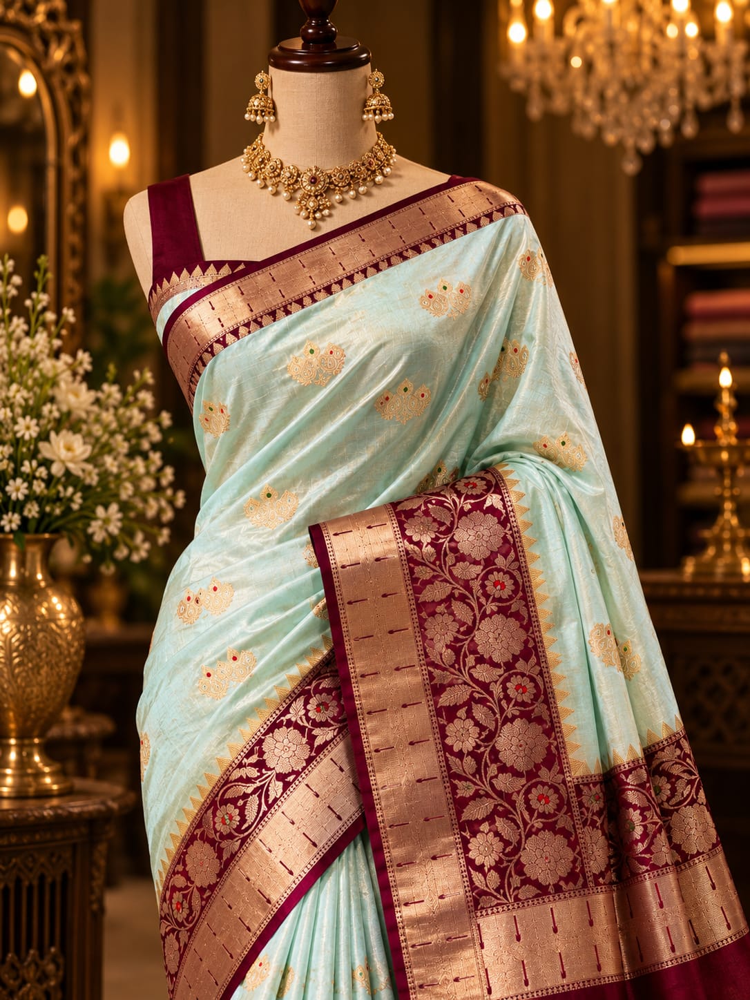 Juhmki series Banarasi katan soft silk sarees