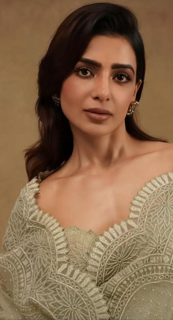 Samantha mam inspired pastel green soft georgette trendy saree