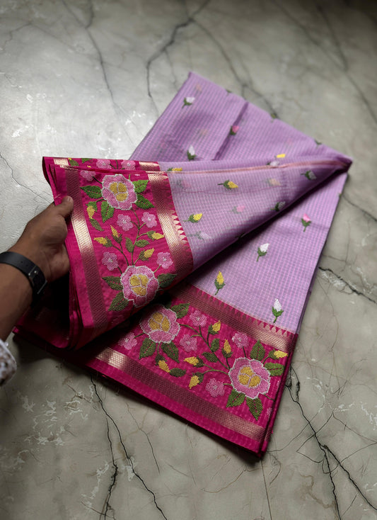 Banarasi Embroidery Fancy Budget saree