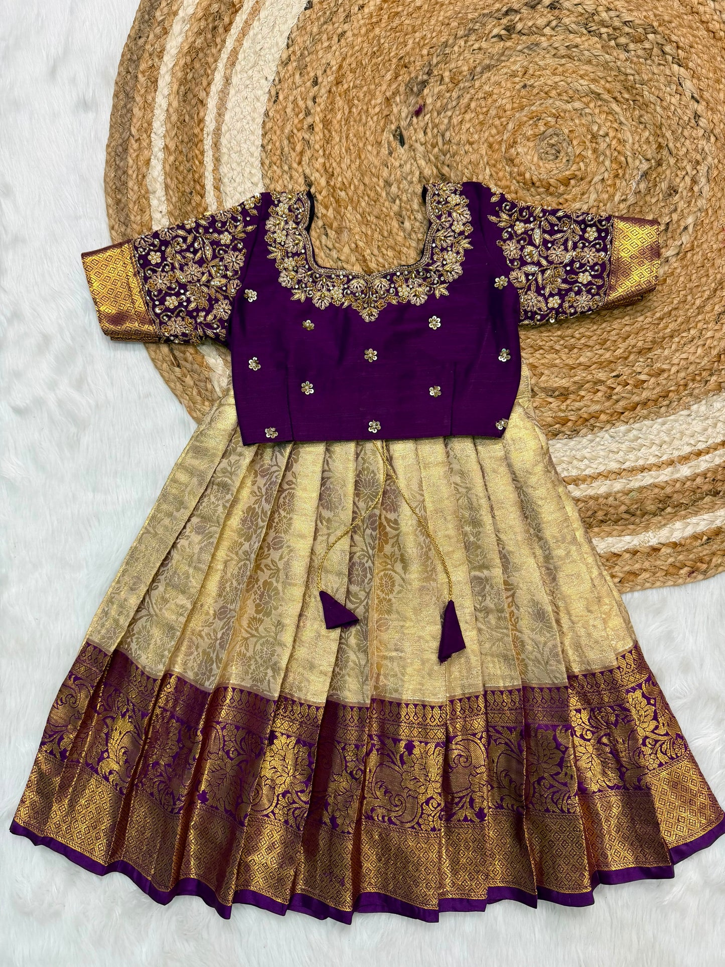FAMILY COMBO MATCHING ETHNIC COLLECTION  CUTE LEHENGA SET WITH BOY KURTA SET